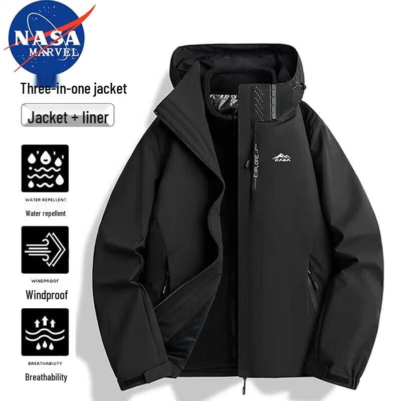 Водонепроницаемая куртка с капюшоном для улицы NASA MARVEL