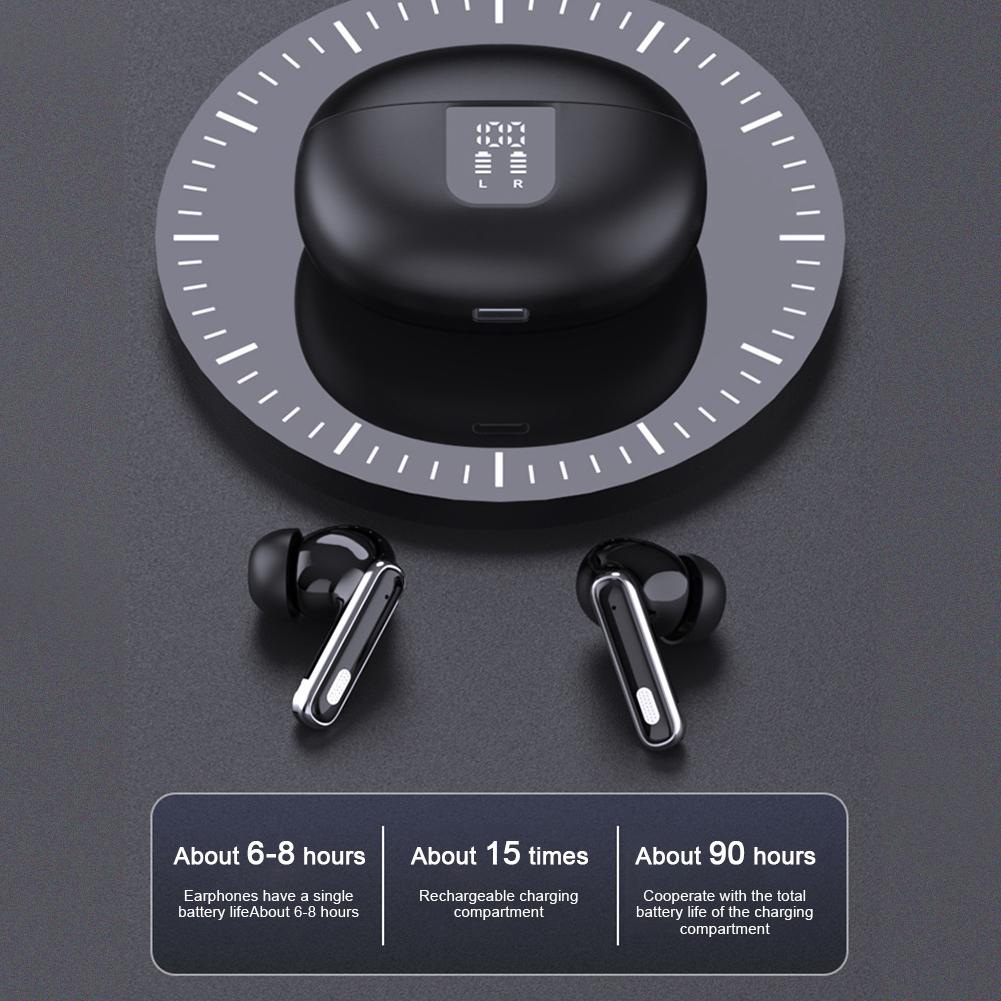 Bluetooth-совместимые наушники 5.4 с шумоподавлением, цифровым дисплеем, вкладыши, умные наушники для бега, спортзала, тренировок