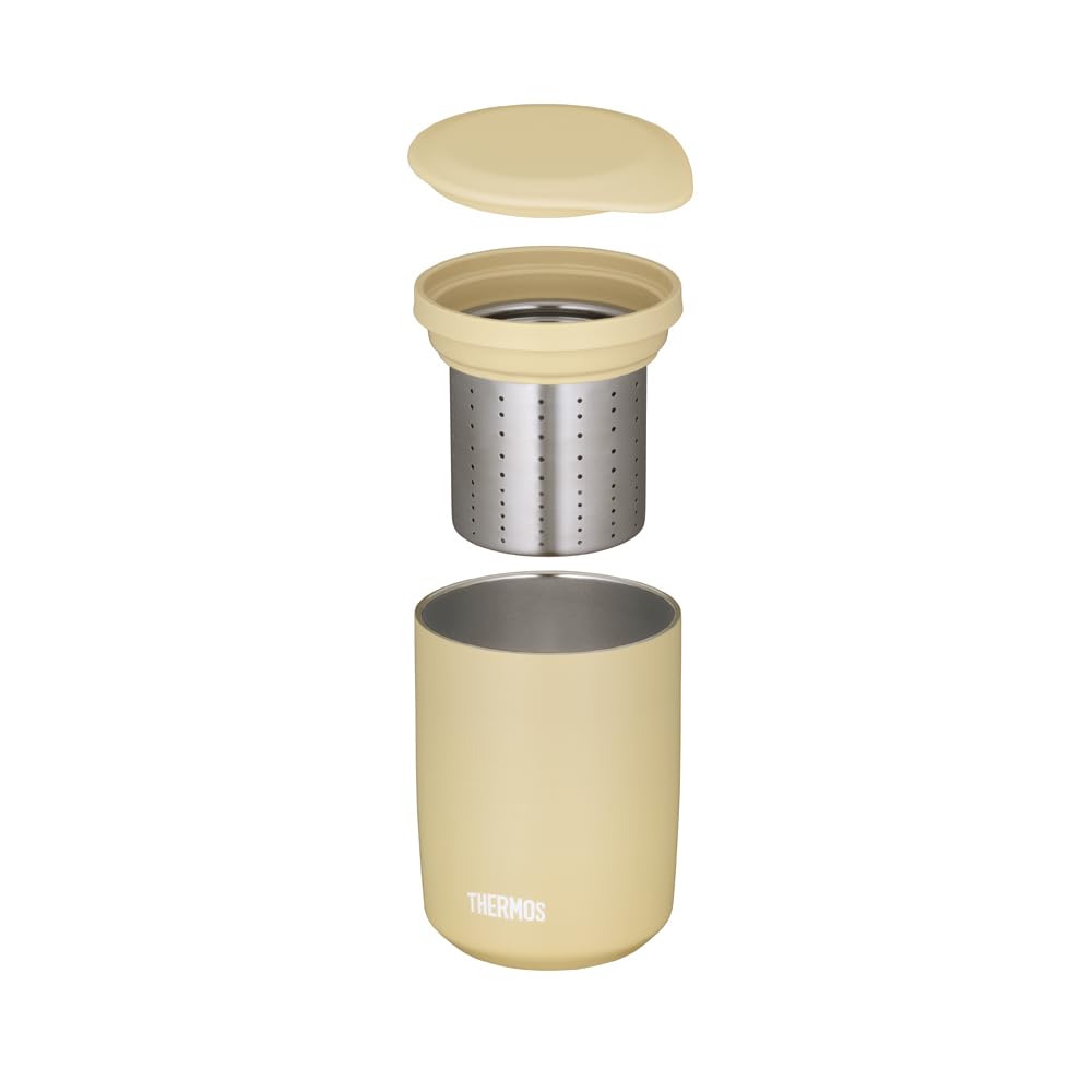 Термос Thermos с вакуумной изоляцией, цвет песочный, с ситечком для чая, 400 мл, (JTB-400FI SDBE)