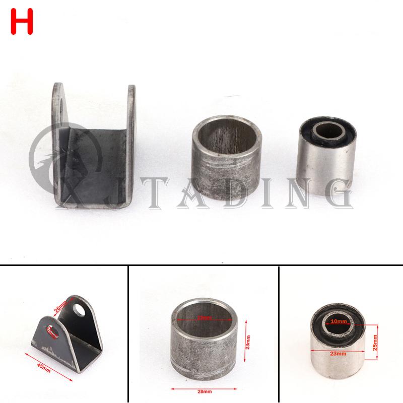 1Set Swing Arm Support Buffer Sleeve With Steel Bushing Hanging Lugs Fit For ATV Scooter UTV Go Kart Quad Bike Buggy Suspension