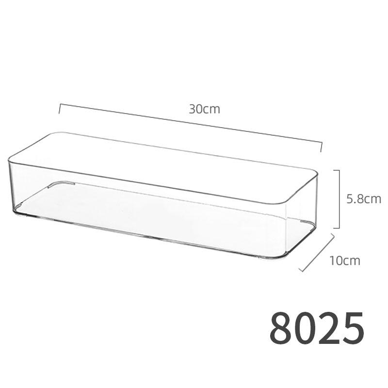 Transparent Acrylic Desktop Storage Box: Rectangular Mirror Cabinet for Cosmetics, Stationery, or Kitchen Essentials
