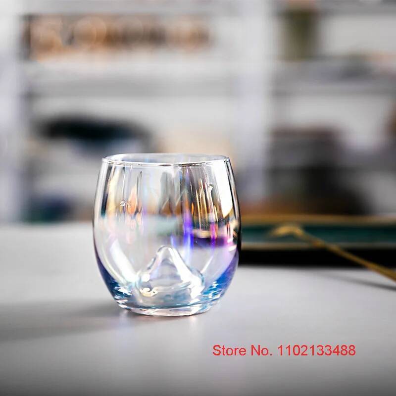 Colorful Egg Shape Iceberg Mousse Cup Japanese Style Glassware Whiskey Whisky Cup Milk Water Coffee Mug Beer Tumbler Wholesale