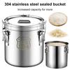6/12/21/33л 304 Нержавеющая сталь Герметичный контейнер с крышкой Ведро для хранения продуктов, масла, сахара, молока с ручками для дома, кухни