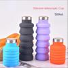 Silicone Water Cup Outdoor Use Water Bottle Foldable Lightweight to Carry reusable Telescopic Cup Travel Water Bottle for Outdoor Use sports trips
