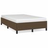 Bed Frame without Mattress Dark Brown 120 x 190 cm Fabric