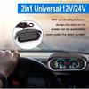 12V Автомобильный 2 в 1 ЖК-дисплей Вольтметр+Измеритель температуры воды с датчиком температуры 1/8 NPT Измеритель температуры воды для автомобиля, грузовика