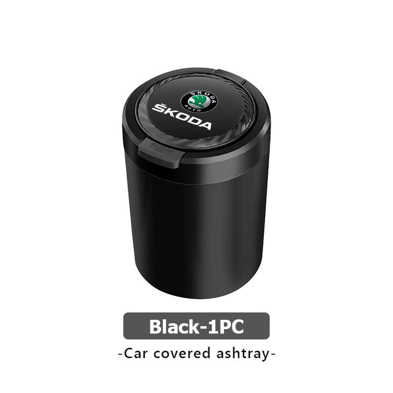 HGWE4 For Skoda Portable Luminous Car Ashtray Auto interior accessories Kamiq MK3 Roomster Rapid Kodiaq Karoq Fabia Enyaq