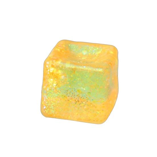 Ice Cube Squeeze Toy with Glitter Slow-Rising Water Cube TPR Fidget Toy for Stress Relief Portable Decompression Gadget for Kids