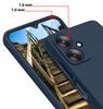 Case for Xiaomi REDMI 13C 5G CASE BACK MATT SILICONE NAVY BLUE + GLASS