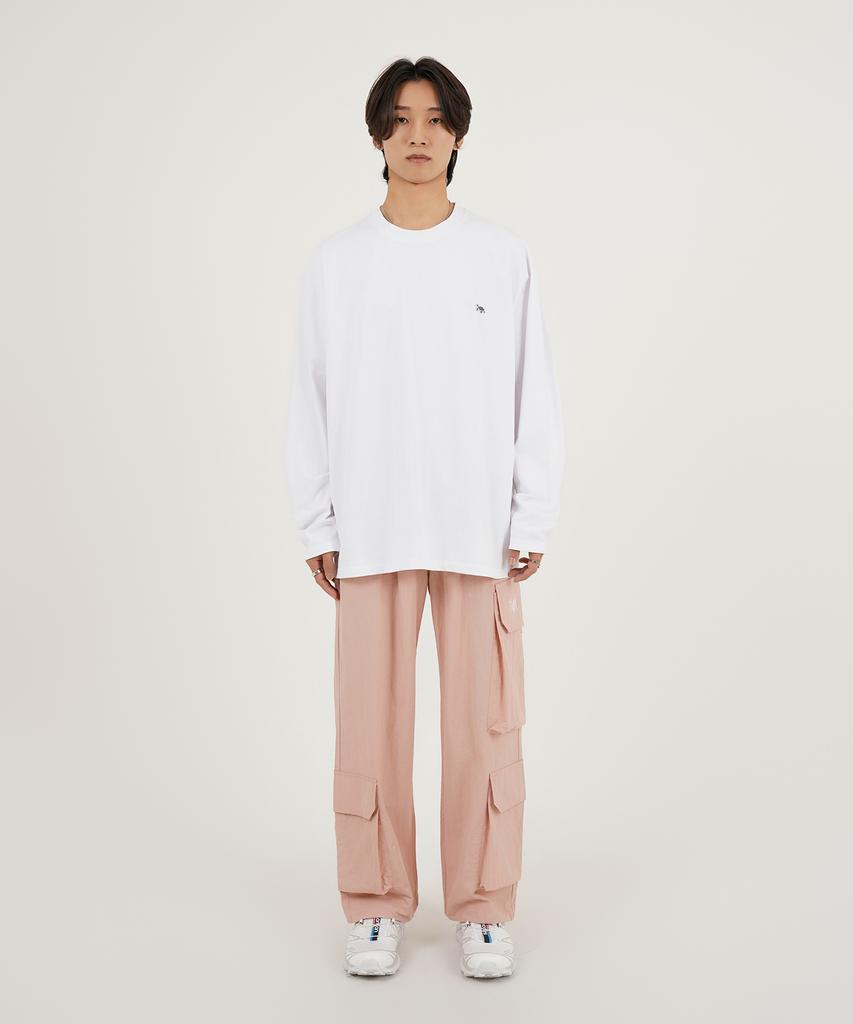SLOW RECORD HOUSE Big Pocket Cargo Pants_Pink