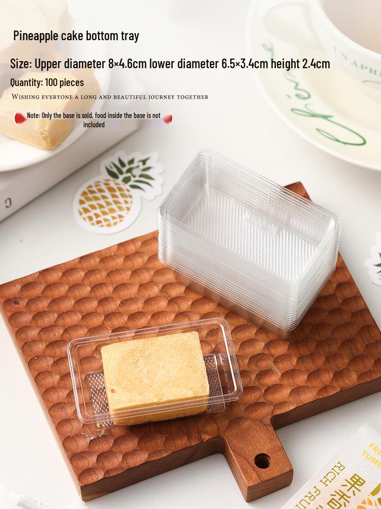 Pineapple Cake Cotton Paper Packaging: Disposable, Thickened, Handmade, Machine-Sealed with Bottom Support for Dessert Baking.
