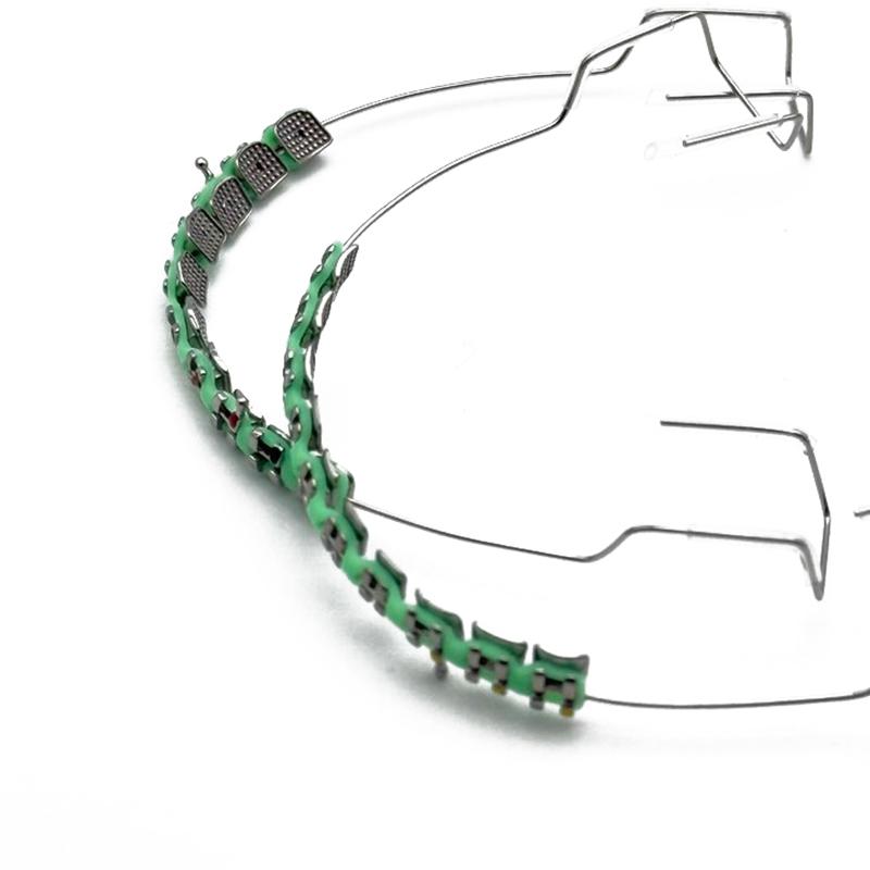 1 пара цветных брекетов стоматологические накладные брекеты с крючком временное украшение зубов с металлическими дугами лигатура для брекетов