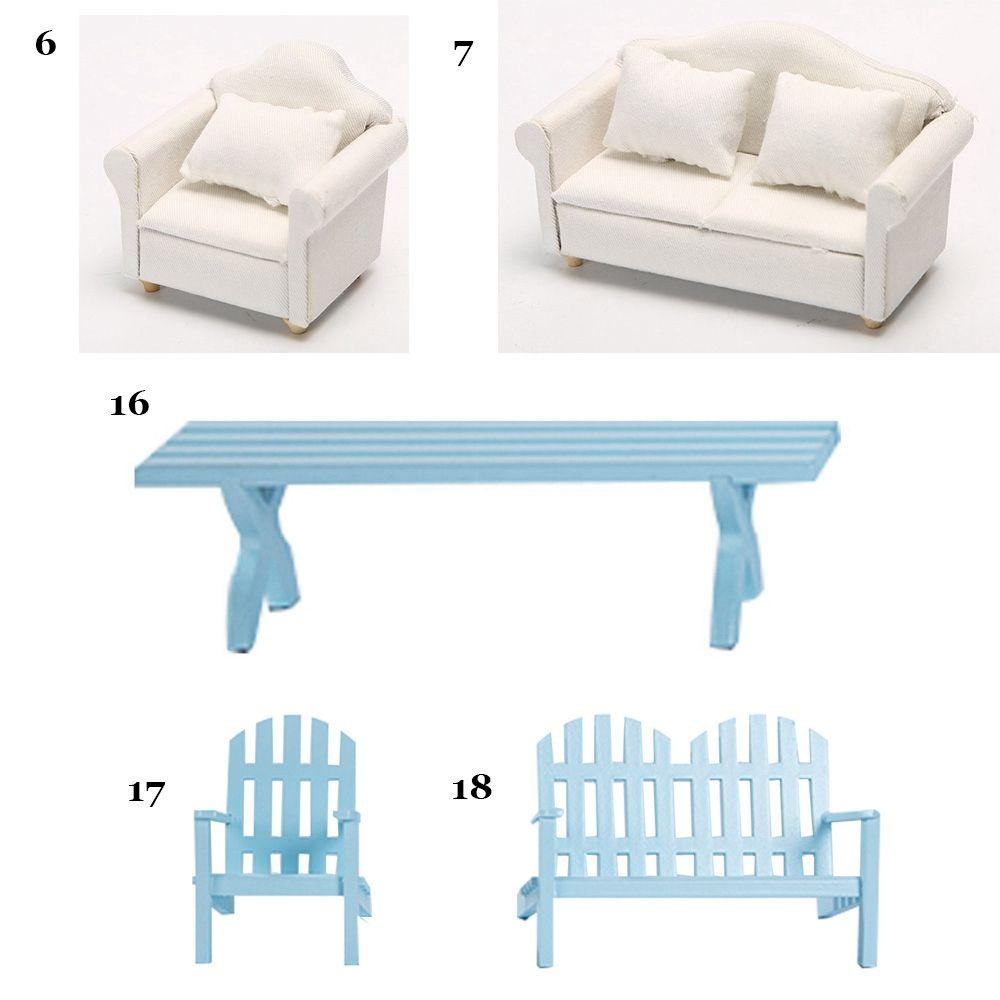 Children Decoration Dolls Miniature Soft Sofa Dollhouse Mini Furniture Toys Pretend Play Toy