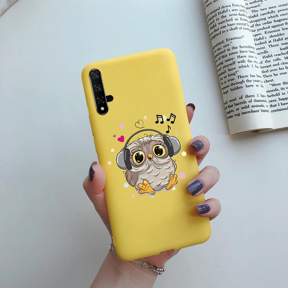 Чехол для Honor 20 Мультяшки Сердце Любви ТПУ Funda Для Huawei Honor 20 Pro Lite YAL-L21 YAL-L41 20S MAR-LX1H Задняя Крышка Чехол для Телефона