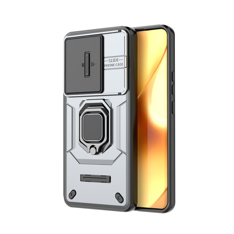 Чехол для телефона с выдвижным окном для Realme 15 Pro 5G, противоударный чехол с кольцом-держателем, магнитная крышка для Realme 15 Pro, чехол для Realme 15 Pro