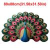 Soft Peacock Carpet Special-shaped Door Gasket Durable Blanket  for Living Room Tea Table Bedside