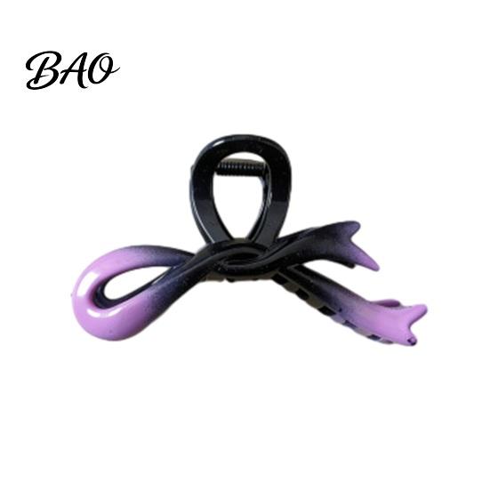 Double-ring Bow Hair Clip Back Head Claw, Widened Lengthened Anti-Slip Teeth Clip, Bowknot Long Claw Design Shower for Thick Strong Hold with