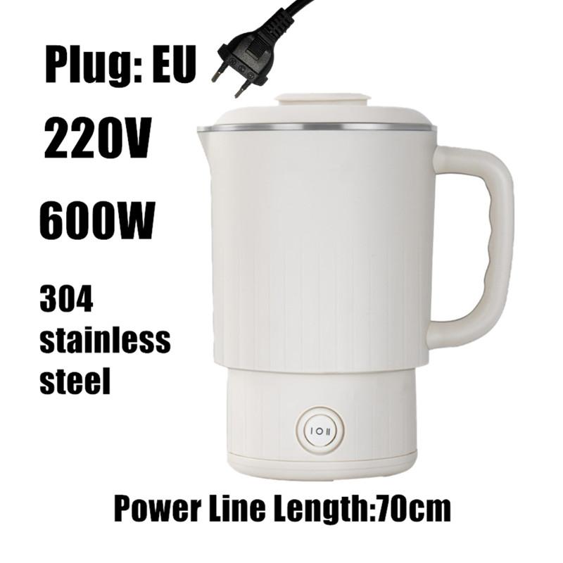 220 В 0,6 л Мини складной чайник Портативный водонагреватель 600 Вт Силиконовый компрессионный электрический чайник Домашний чайник Удобный для путешествий