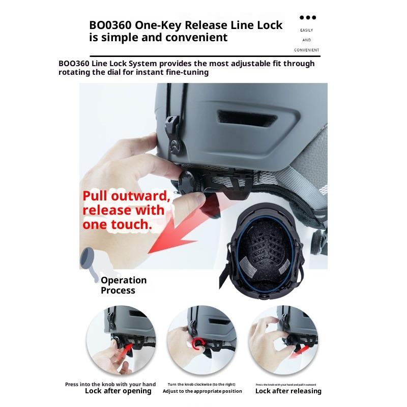 Лыжный шлем Интегрированное формование Мужской и женский Одинарная и двойная доска Для помещений и улицы Безопасность Противоударный Теплый Лыжный шлем Снаряжение