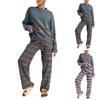 Women's 2 Piece Outfits For Women Oversized Striped Sweaters Sets
