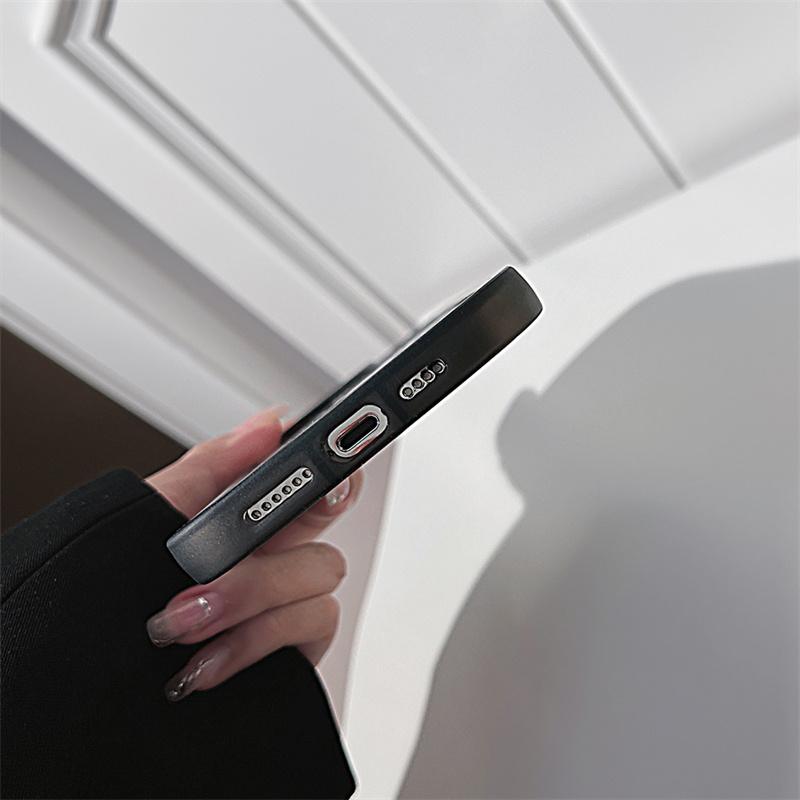 Для Iphone 11 12 13 14 Promax чехол для телефона Роскошный черный холодный черный цветочный силиконовый мягкий чехол с защитой от падения для Iphone Xr X 1076