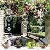 3D Wind Spinner Bird Reflector Highly Reflective Indoor Outdoor Garden Yard Farm Hanging Metal Wind Chime Bird Deterrent Ornament Pendant
