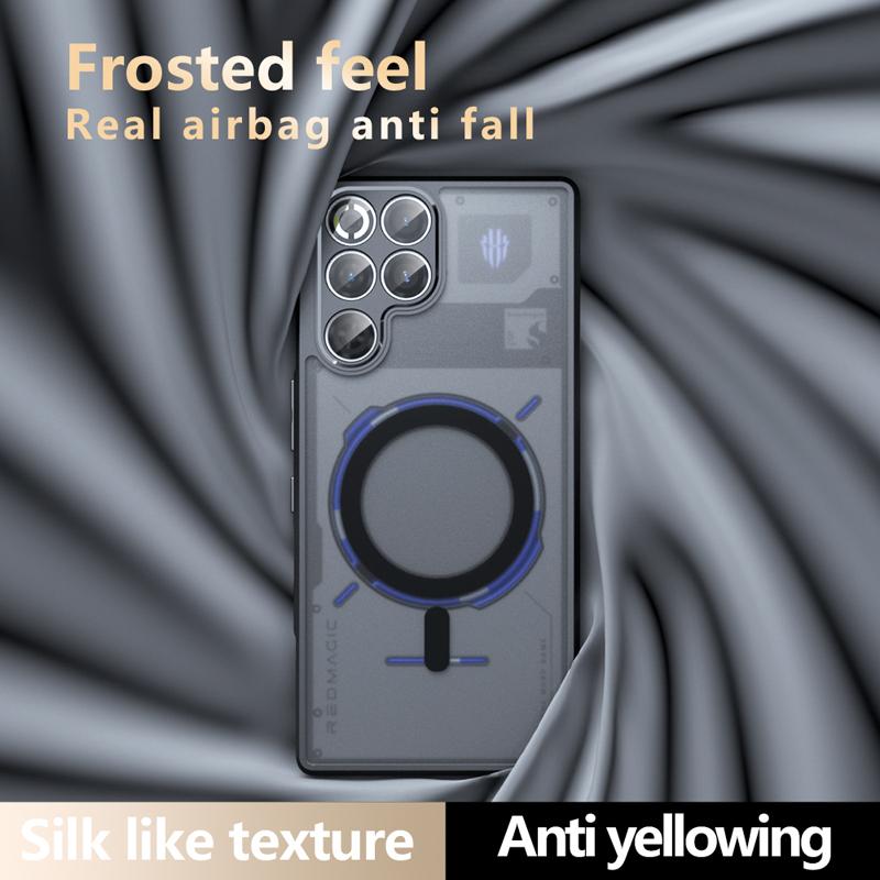 Для ZTE Nubia Red Magic 11 Pro Plus Чехол Противоударный Магнитный Матовый ПК+ТПУ Защита от отпечатков пальцев Полупрозрачная Крышка для Red Magic11 Pro