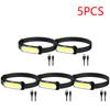 2-10PCS USB LED Headlamp 3 Modes Flashlight Waterproof Head Light Adjustable Headband for Camping Fishing Running Biking