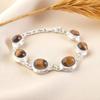 Natural Yellow Tiger's Eye Gemstone 925 Sterling Silver Handmade Bracelet 8.5" RB-3-23