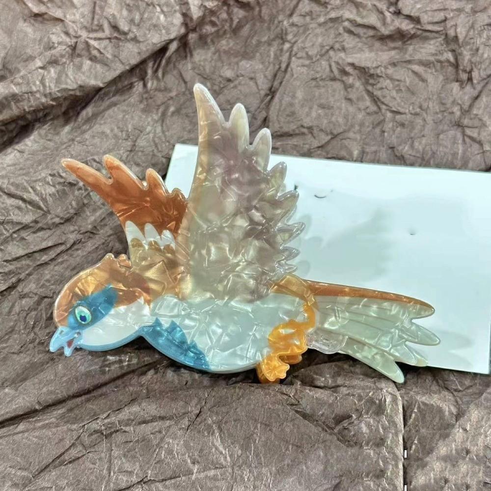 Lifelike Acrylic Hair Claw Korean Style Cartoon Animal Shark Clip Cute Bird Hair Clip  Girls