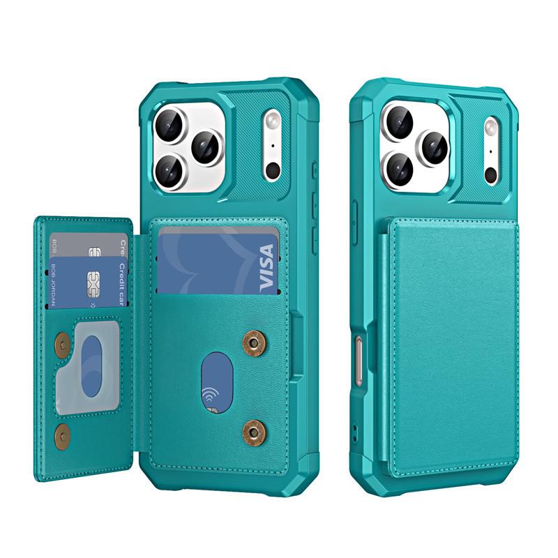 Применимо к IPhone17Pro Max Чехол-книжка для телефона с держателем для карт 16 15Pro Откидной чехол влево и вправо XR Защитный чехол от падения