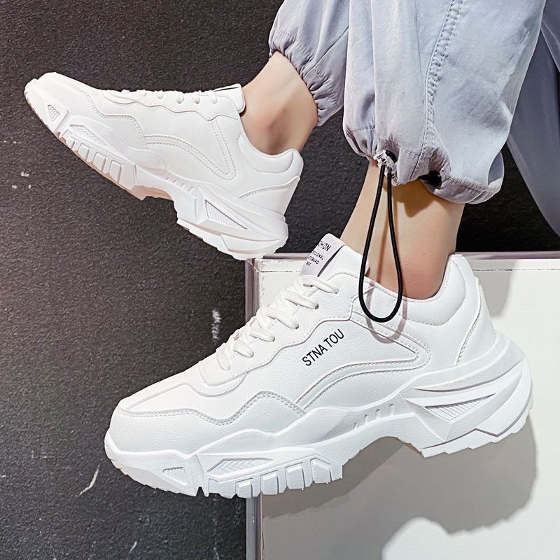 Мужская обувь Daddy 2025 весна новая корейская версия мужские спортивные кроссовки на платформе студенческая мужская обувь модная повседневная обувь