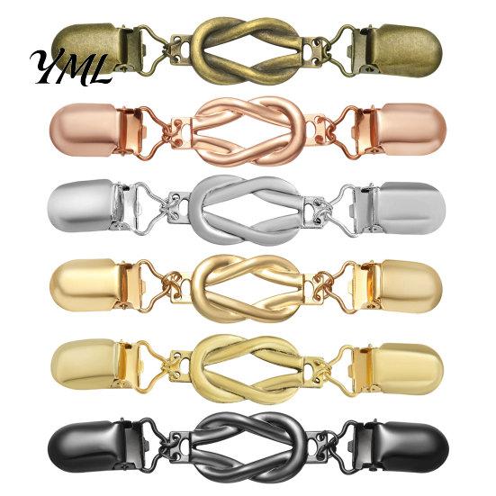 Cardigan Sweater Clips Retro Knotted Clip for Women, Dress Waist Cincher Clothing Embellishment Accessories Clip, Cloak Shawl Pant Tightener Clothes