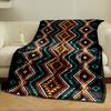 Geometric diamond shapes with angular lines and vibrant tribal colors. for all seasons blanket lunch break throw gift