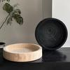 Деревянный круглый поднос для хранения Многоцелевой для фруктов, сладостей, конфет, десертов, закусок Поднос для сервировки Фермерский дом Деревенский Декоративная миска Кухонные принадлежности