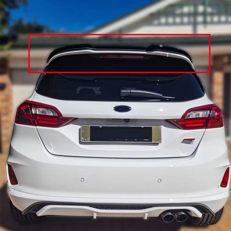 Spoiler For Ford Fiesta MK8 8.5 ST 2018-2022Rear Extension Small Wing Tail ABS Gloss Black Carbon Style Car Accessories
