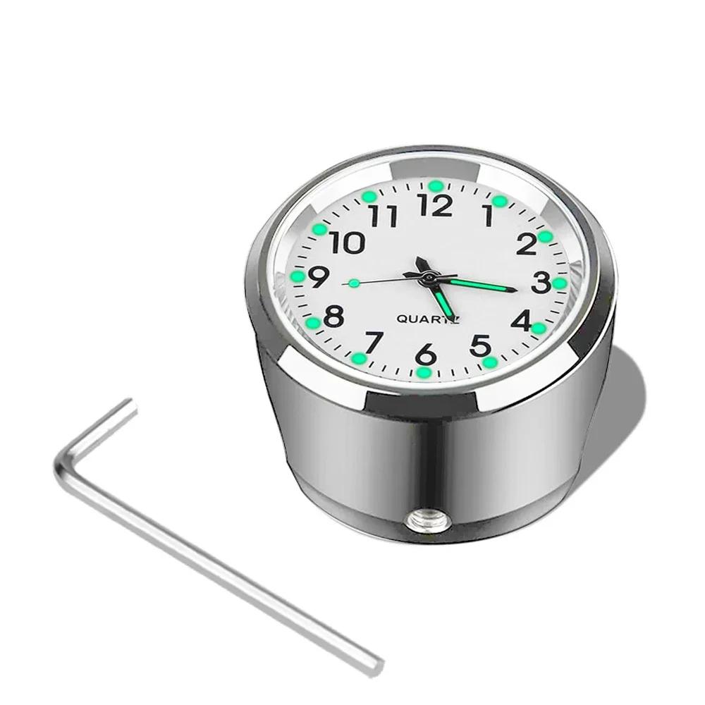 Часы на руль мотоцикла, прочные, из нержавеющей стали, с функцией ночного видения, водонепроницаемые, с противоударной пряжкой, для мотоцикла и велосипеда