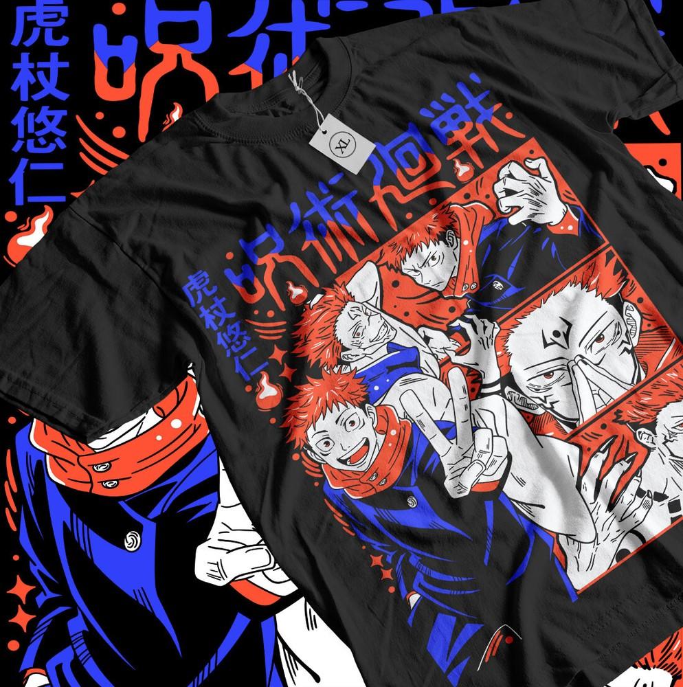 Футболка Итадори Юдзи Jujutsu Kaisen Сукуна Годзё Эксклюзивный Подарок Футболка Все Размеры Унисекс Футболка