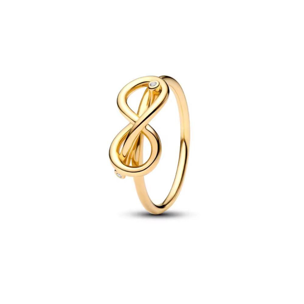 2026 New 925 Sterling Silver Ring Lover's Holiday Gift Jewelry Women Butterfly Pink Heart Golden Infinite Rings