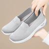 Women's Solid Color Breathable Sneakers, Soft Sole Lightweight Slip On Walking Shoes, Low-top Knitted Casual Shoes