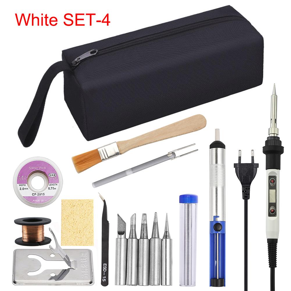 Паяльник с регулируемой температурой, 80 Вт, 220 В/110 В, электрический паяльник с ЖК-дисплеем, сварочные инструменты для ремонта