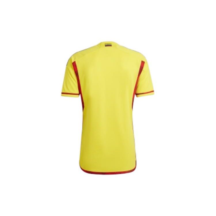 Adidas Logo Print Pullover Short Sleeve Soccer Jersey Colombia National Team Men Tops Yellow HB9170