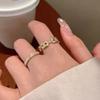 Light Luxury Sparkling Letters Stacked Ring Women's Ins Niche Design Sense Opening Adjustable Ring Index Finger Ring Tail Ring
