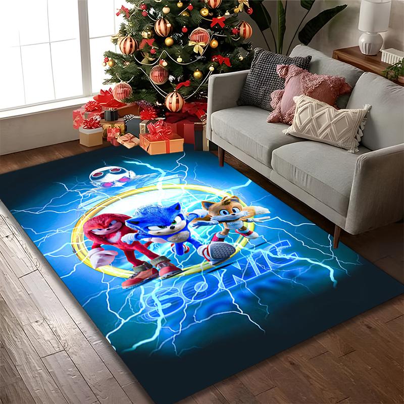 1pc General-purpose Rug, SONIC Printed Area Rug, Comfortable Office Chair Carpet, Home Entrance Floor Mat