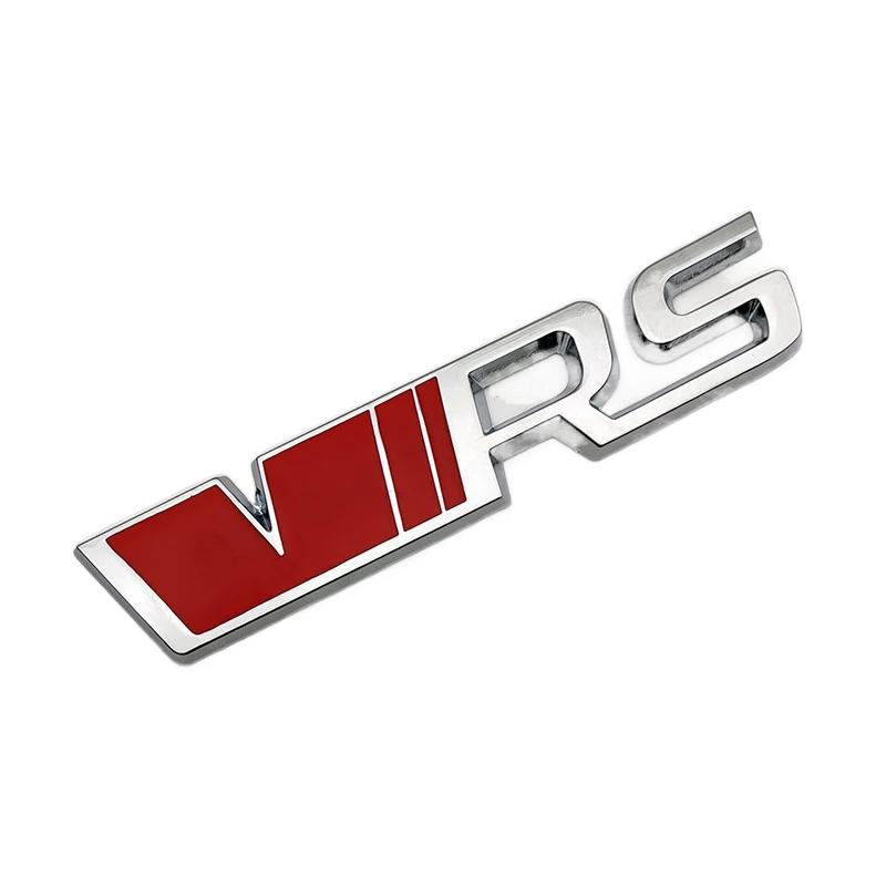 AHUQ1 3D Metal Silver Black VRS Logo Emblem Car Mudguard Badge Trunk Decal for Skoda Fabia Kodiaq MK2 MK3 A7 A5 Sticker