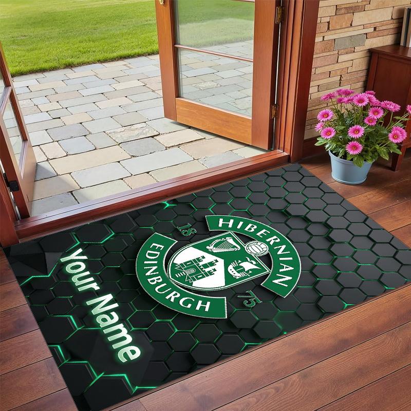 Crystal Velvet Rug Custom Name Text, Soft Non Slip Floor Mat Home DecorHibernian FC
