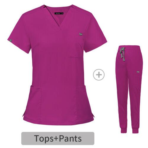 Medical Uniforms for Summer Nurse Women Fashion Uniforms Cool Fabric Short Sleeve Medical Scrubs Clothes Nursing Elastic Pants