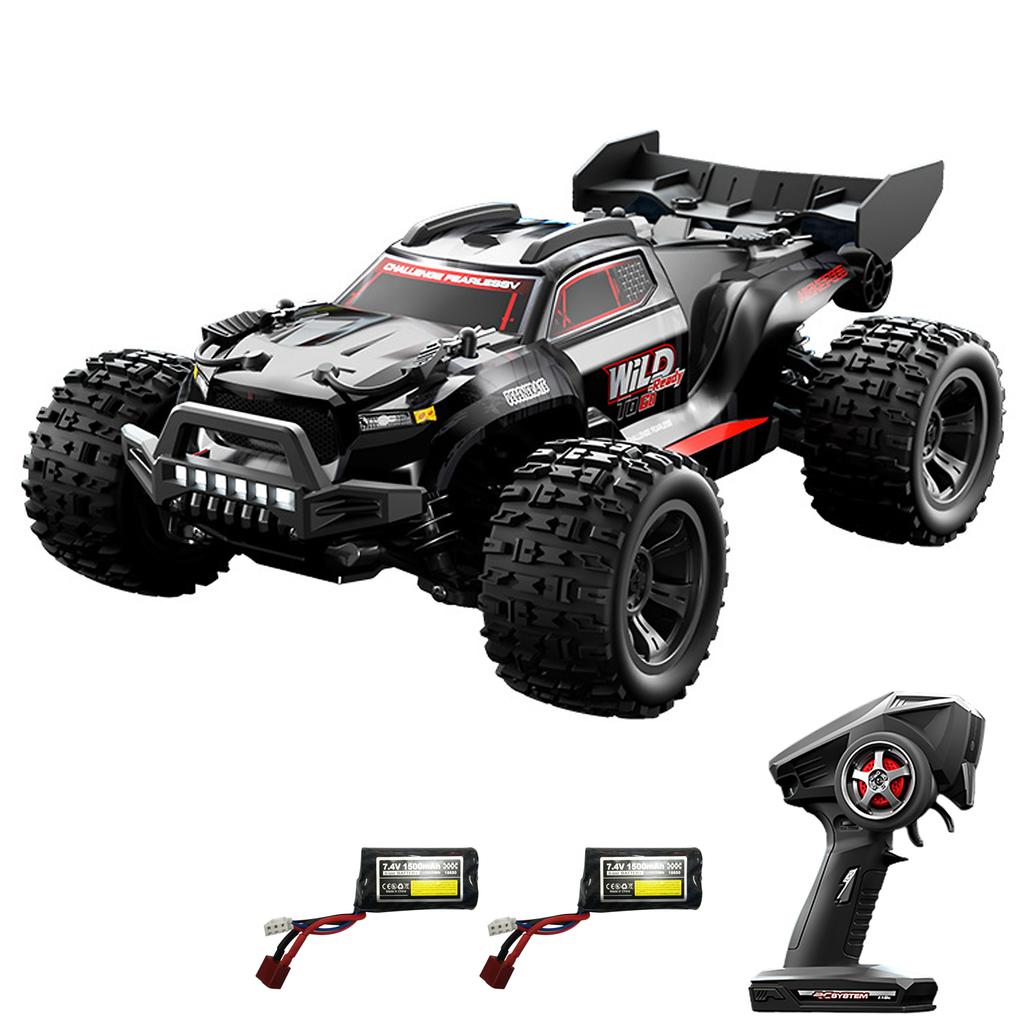 Remote Control Car, 1:18 Scale 28 KPH High Speed Off Road Vehicle with LED Headlights, 4WD All Terrain Electric Crawler