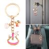Multipurposd Charm Unicorns Keychain with Rainbow Mane Enamel Sturdy Alloy Handbag Charm Accessory for Men and Women