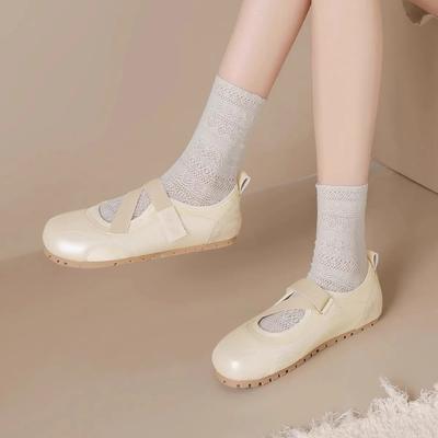 2025 лето новая обувь на мягкой подошве женские туфли Мэри Джейн на липучке женская универсальная повседневная обувь на плоской подошве туфли-пуфы